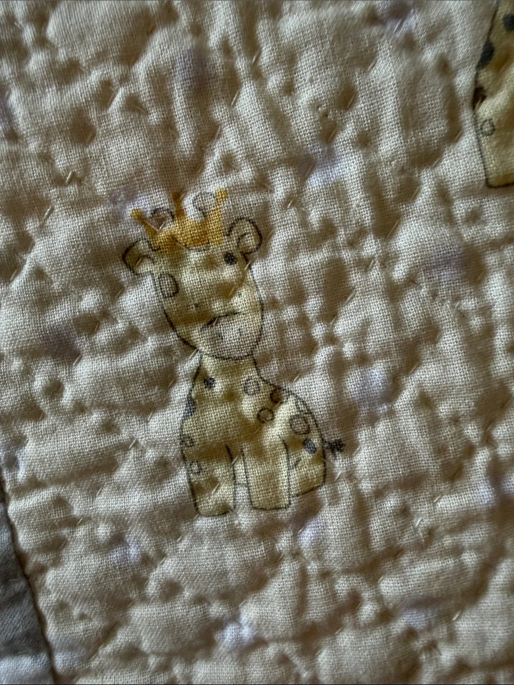 Handmade Soft Yellow & Gray Patchwork Baby Quilt